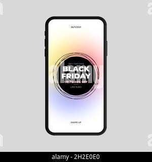 Black Friday : deux jours seulement pour les médias sociaux.Illustration vectorielle Illustration de Vecteur