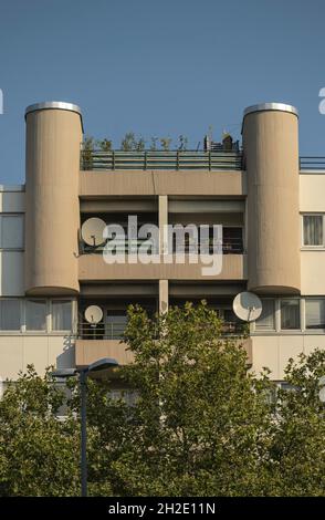 Wohnhaus, Balkon, Bundesallee / Spichernstraße, Wilmersdorf, Berlin,Allemagne Banque D'Images