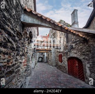 Passage St Catherines (Katariina Kaik) - Tallinn, Estonie Banque D'Images