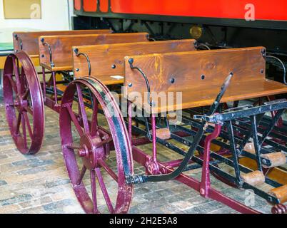 Transport et transport de trains industriels exposés au musée du château de Penrhyn, Bangor Wales, Royaume-Uni Banque D'Images