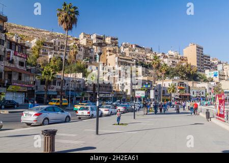 AMMAN, JORDANIE - 31 MARS 2017 : place hachémite et environs dans le centre d'Amman. Banque D'Images