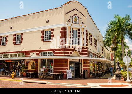 First Street Restaurant and Bar, First Street, fort Myers, Floride Banque D'Images