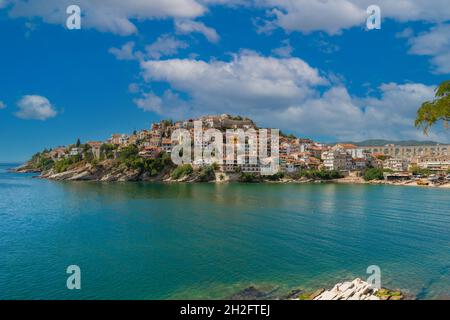 Kavala ville, une des plus belles villes et destination de voyage en Grèce, Banque D'Images