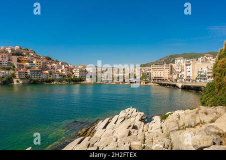 Kavala ville, une des plus belles villes et destination de voyage en Grèce, Banque D'Images