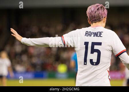 Kansas City, États-Unis.21 octobre 2021.Kansas City, Kansas, octobre 21, Megan Rapinoe (15 États-Unis) lors du match de football amical entre les États-Unis et la République de Corée à Childrens Mercy Park à Kansas City, États-Unis.**PAS D'UTILISATION COMMERCIALE** Kat Farris/Sports Press photo: SPP Sport Press photo./Alamy Live News Banque D'Images