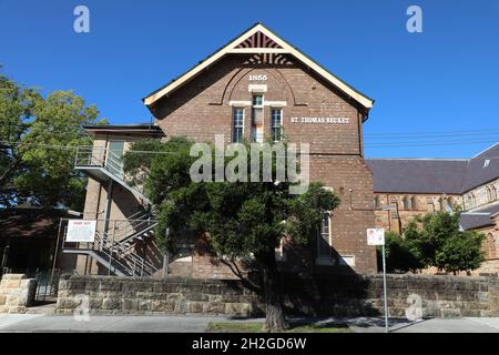 Bâtiment à côté de l'église St Thomas de Canterbury, 3 Thomas Street, Lewisham, Sydney, Nouvelle-Galles du Sud,Australie Banque D'Images