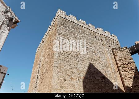 Tour de la forteresse.Requena, Valence.Comunitat Valenciana.Espagne. Banque D'Images