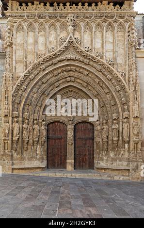 Église Santa María.Requena, Valence.Comunitat Valenciana.Espagne. Banque D'Images