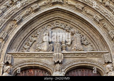 Façade de l'église Santa María.Requena, Valence.Comunitat Valenciana.Espagne Banque D'Images