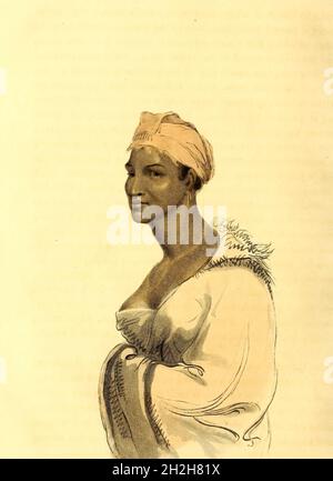 Femme de Kaffer du livre Travels dans l'intérieur de l'Afrique australe : dans lequel sont décrits le caractère et la condition des colons hollandais du Cap de bonne espérance, et des plusieurs tribus d'indigènes au-delà de ses limites :L'histoire naturelle de ces sujets qui se sont produits dans les royaumes d'animaux, de minéraux et de légumes; et la géographie de l'extrémité sud de l'Afrique : comprend également un croquis topographique et statistique de la colonie du Cap;Avec une enquête sur son importance en tant que station navale et militaire, en tant qu'emporium commercial; en tant que possession territoriale par Sir John Barr Banque D'Images