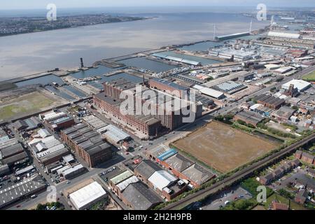 Stanley Dock et environs, Liverpool, 2015. Banque D'Images