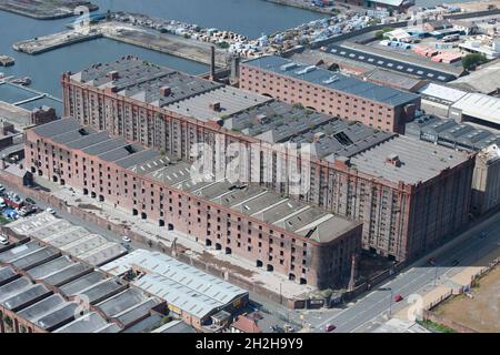 Stanley Warehouse and Tobacco Warehouse, le plus grand entrepôt de briques au monde, Liverpool, 2015. Banque D'Images