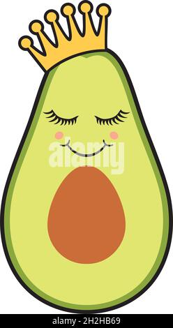 Une princesse avocat portant une illustration vectorielle dorée Illustration de Vecteur