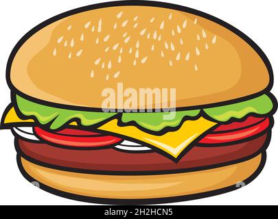 Hamburger vector illustration Illustration de Vecteur
