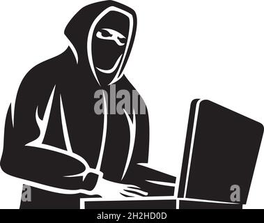 Illustration du vecteur hacker de l'ordinateur Illustration de Vecteur