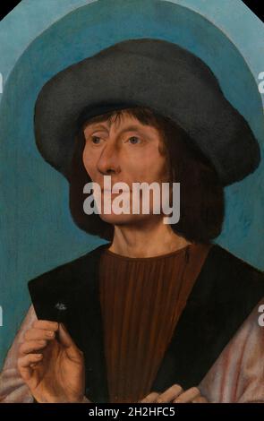 Portrait d'un homme avec un Rose, 1500/10. Banque D'Images