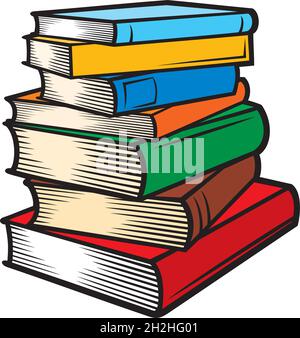 Pile de livres vector illustration Illustration de Vecteur