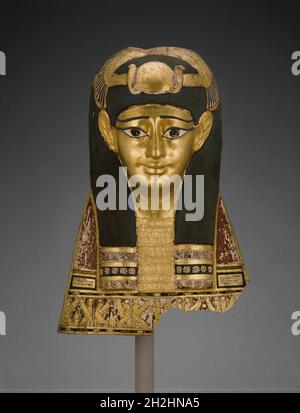 Masque de momie, Égypte, période Ptoléméenne tardive-période romaine précoce, 1er siècle avant notre ère. Banque D'Images