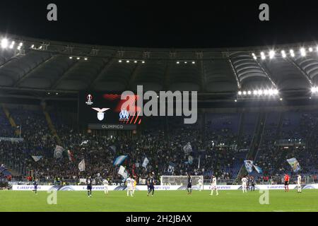 Rome, Italie, 21 octobre 2021.Une vue générale du stade lors du match de l'UEFA Europa League à Olimpico, Rome.Le crédit photo devrait se lire: Jonathan Moscrop / Sportimage Banque D'Images