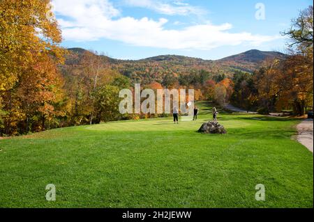 Le parcours de golf de l'Eagle Mountain House, Jackson, New Hampshire, États-Unis Banque D'Images