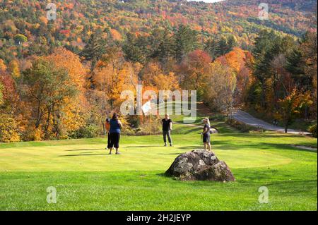 Le parcours de golf de l'Eagle Mountain House, Jackson, New Hampshire, États-Unis Banque D'Images