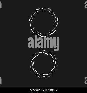 Cercle demi-teinte vecteur illustration design dots Banque D'Images