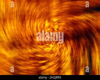 Spirale dorée floue - arrière-plan abstrait généré par ordinateur Banque D'Images