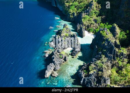 Paysage spectaculaire d'El Nido aux Philippines Banque D'Images