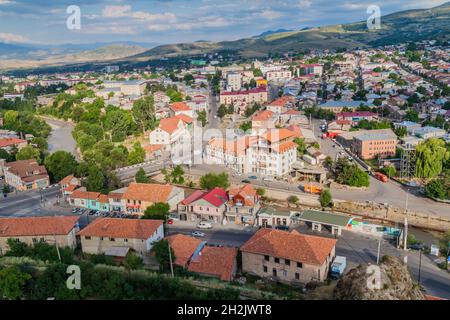 AKHALTSIKHE, GÉORGIE - 14 JUILLET 2017 : vue aérienne de la ville d'Akhaltsikhe, Géorgie Banque D'Images