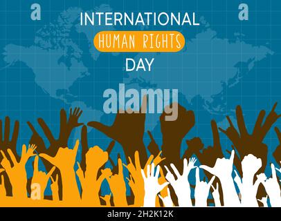 Mockup Journée internationale des droits de l'homme Banque D'Images