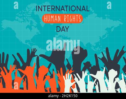 Mockup Journée internationale des droits de l'homme Banque D'Images