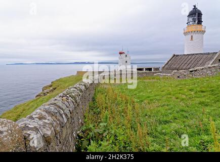 Phare de Dunnet Head sur la côte nord de l'Écosse, Caithness, Écosse, Royaume-Uni, Europe.19 juillet 2021 Banque D'Images