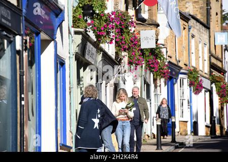 Vue sur la magnifique ville de Sherborne à Dorset, le jour d'automne Banque D'Images