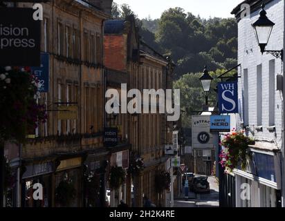 Vue sur la magnifique ville de Sherborne à Dorset, le jour d'automne Banque D'Images