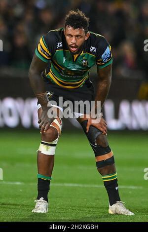 Northampton, Royaume-Uni.22 octobre 2021.Courtney Lawes of Northampton Saints pendant le match à, le 10/22/2021.(Photo de Craig Thomas/News Images/Sipa USA) crédit: SIPA USA/Alay Live News crédit: SIPA USA/Alay Live News Banque D'Images