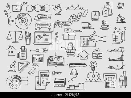 L'entreprise s'enrache dans la finance de l'analyse des investissements de développement de bureau Illustration de Vecteur