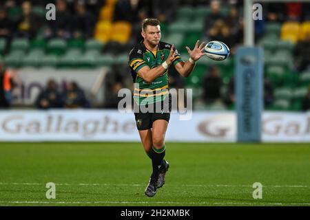 Northampton, Royaume-Uni.22 octobre 2021.DaN Biggar des Northampton Saints en action, le 10/22/2021.(Photo de Craig Thomas/News Images/Sipa USA) crédit: SIPA USA/Alay Live News crédit: SIPA USA/Alay Live News Banque D'Images