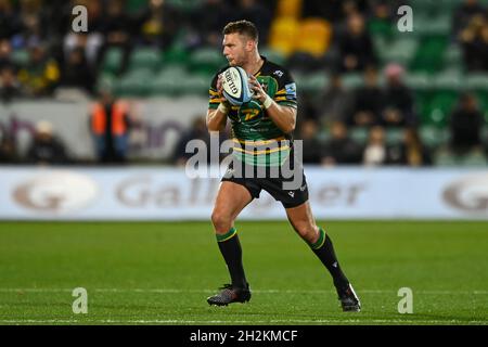 Northampton, Royaume-Uni.22 octobre 2021.DaN Biggar des Northampton Saints en action, le 10/22/2021.(Photo de Craig Thomas/News Images/Sipa USA) crédit: SIPA USA/Alay Live News crédit: SIPA USA/Alay Live News Banque D'Images