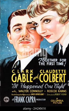 IL S'EST PRODUIT UNE NUIT 1934 film de Columbia Pictures avec Clark Gable et Claudette Colbert Banque D'Images
