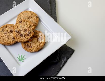 Biscuits de cannabis, image conceptuelle Banque D'Images