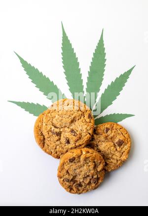 Biscuits de cannabis, image conceptuelle Banque D'Images