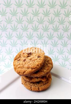 Biscuits de cannabis, image conceptuelle Banque D'Images