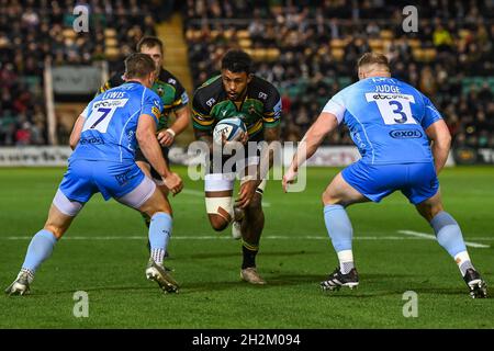 Northampton, Royaume-Uni.22 octobre 2021.Courtney Lawes de Northampton Saintsin, le 10/22/2021.(Photo de Craig Thomas/News Images/Sipa USA) crédit: SIPA USA/Alay Live News crédit: SIPA USA/Alay Live News Banque D'Images