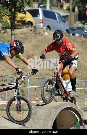 Barcelona Cup of Vallgorguina Trial Bikes, Barcelone, Catalogne, Espagne Banque D'Images