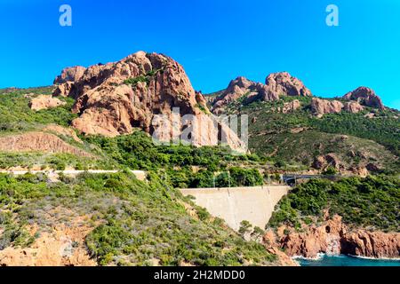 Cap Esterel dans le sud de la France Banque D'Images