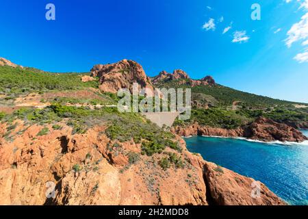 Cap Esterel dans le sud de la France Banque D'Images