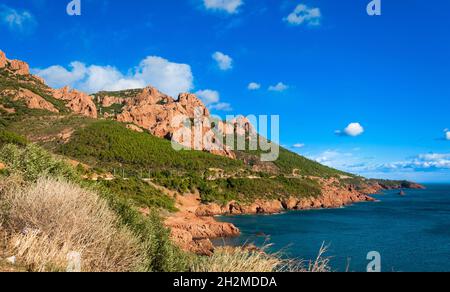 Cap Esterel dans le sud de la France Banque D'Images