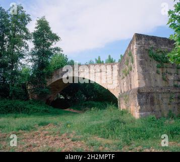 PUENTE ROMANO DE TALAMANCA DEL JARAMA - DETALLE.Emplacement : EXTÉRIEUR.TALAMANCA DEL JARAMA.MADRID.ESPAGNE. Banque D'Images