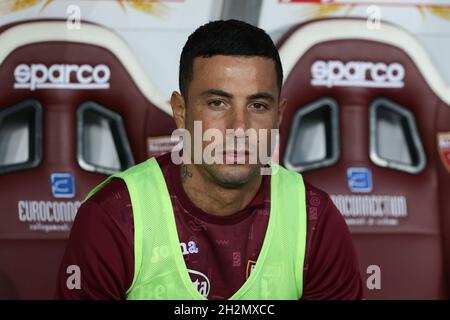 Olimpico Grande Torino, Turin, Italie, 22 octobre 2021,Armando Izzo (Torino FC) pendant Torino FC vs Gênes CFC - football italien série A match Banque D'Images