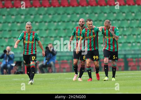 Terni, Italie.23 octobre 2021. Exultation (Ternana) pendant Ternana Calcio vs LR Vicenza, Ligue italienne de championnat de football BKT à Terni, Italie, octobre 23 2021 crédit: Independent photo Agency/Alamy Live News Banque D'Images